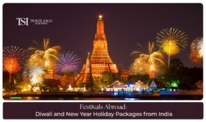 Indian travellers enjoying Diwali and New Year celebrations at international destinations.