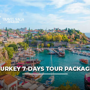 Turkey 7 Days Tour Package from India with Istanbul skyline and Cappadocia hot air balloons