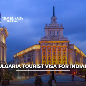 Bulgaria tourist visa for Indians with passport, visa documents, and scenic Sofia city background.