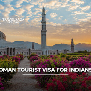 Oman Tourist Visa for Indians with passport, visa approval stamp, and scenic Oman travel landmarks for easy visa application guidance.