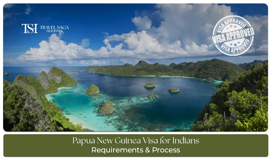 Papua New Guinea eVisa for Indians with passport, travel documents, and online visa application process