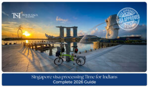 Singapore visa processing application with passport, travel documents, and approval timeline information for international travelers.