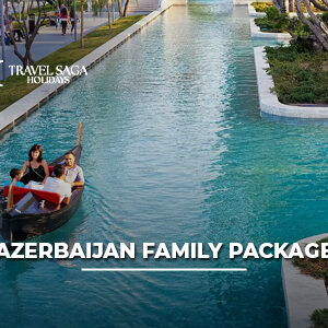 Family enjoying an Azerbaijan vacation with scenic attractions, city sightseeing, and memorable travel experiences together.