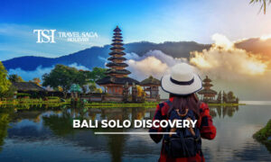 Solo traveler exploring Bali with tropical beaches, cultural temples, and scenic island landscapes.