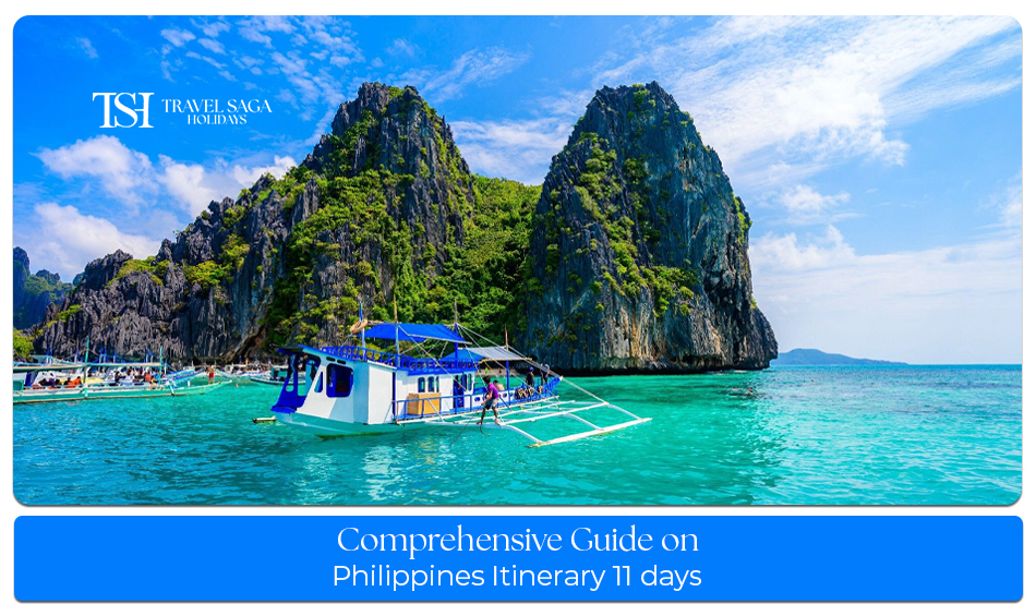 Indian travelers exploring beautiful beaches, islands, and city attractions during an 11 days Philippines itinerary with tropical scenery and travel plans
