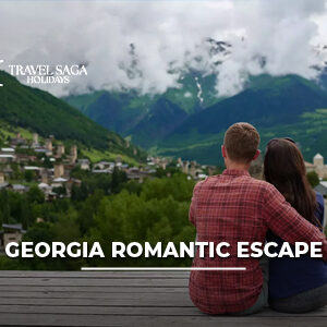 Couple enjoying a romantic sunset view during a Georgia romantic escape tour