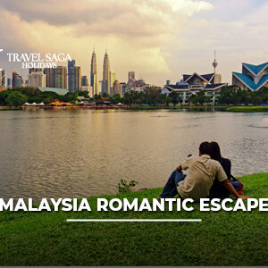 Romantic couple enjoying a Malaysia escape with tropical beaches, luxury resorts, and beautiful city attractions.