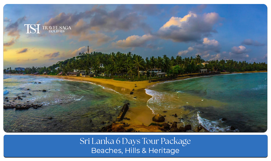 Sri Lanka beaches hills and heritage destinations featuring coastal views, tea plantations, temples, and cultural landmarks