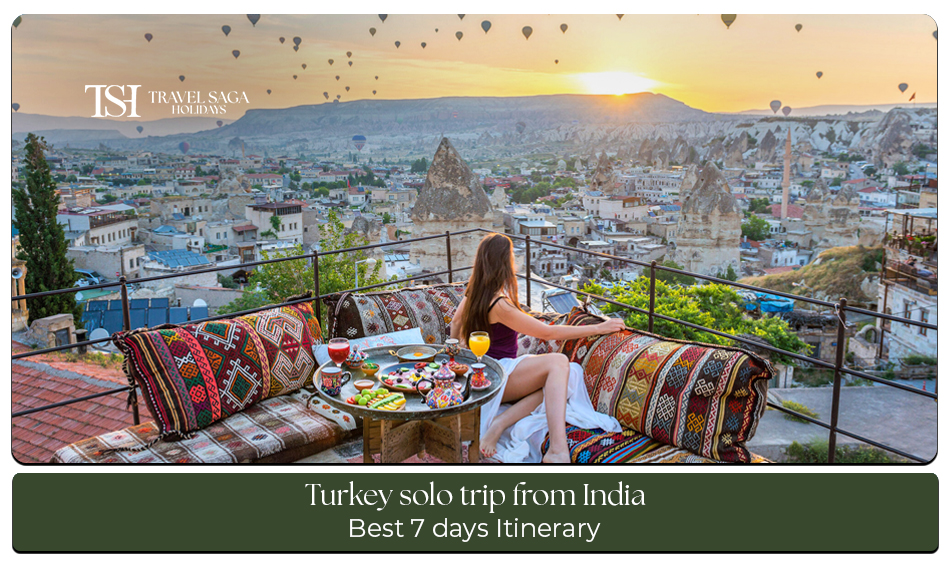 Indian solo traveler exploring the vibrant streets and historic landmarks during a Turkey solo trip from India