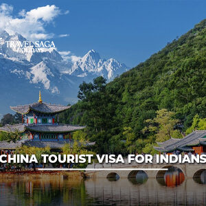 Indian travelers applying for a China tourist visa with travel documents and passport
