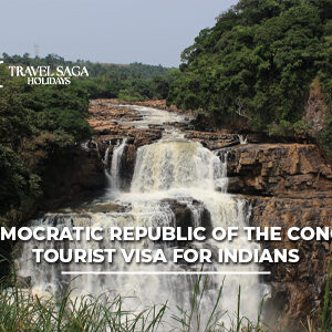 Indian traveler applying for a Democratic Republic of the Congo tourist visa with passport and travel documents