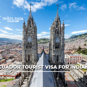 Indian traveler applying for an Ecuador tourist visa with passport and travel documents Caption: Apply for an Ecuador tourist visa for Indians with simple documentation and expert assistance.