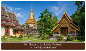 Travellers exploring Thailand's top destinations including Bangkok, Phuket, Krabi, Pattaya, and Chiang Mai during a single trip.