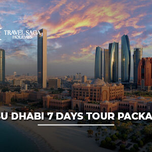 Abu Dhabi 7 days tour package covering Sheikh Zayed Grand Mosque, Yas Island, Louvre Abu Dhabi, and desert safari.