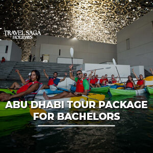 Abu Dhabi tour package for bachelors featuring Sheikh Zayed Grand Mosque, Ferrari World, desert safari, and vibrant city attractions.