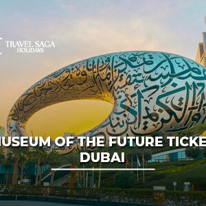 Visitors exploring futuristic exhibits and interactive technology displays at the Museum of the Future Dubai.