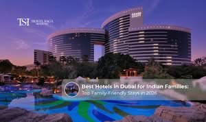 Indian family enjoying a comfortable stay at a Dubai hotel with family-friendly facilities