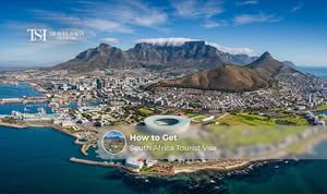 Traveller applying for South Africa tourist visa with passport and required documents