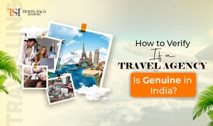 Travel consultant assisting customers with holiday packages at a genuine travel agency in India