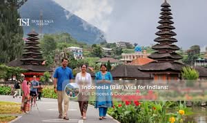 Indian traveller applying for a Bali visa with passport and travel documents