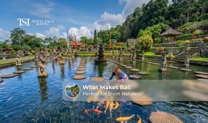 Travellers enjoying Bali beaches, temples, and scenic landscapes during a short holiday