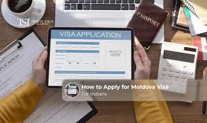 Indian traveller applying for Moldova visa with passport and required documents