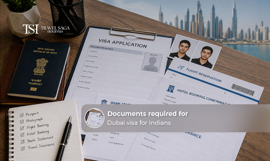 Documents required for a Dubai visa for Indian travellers.