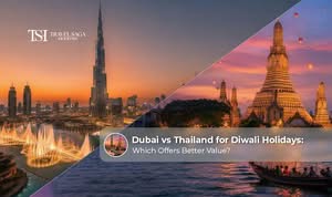 Travelers comparing Dubai and Thailand for a memorable Diwali holiday with iconic attractions and festive experiences.