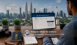 Indian travellers completing the Malaysia Digital Arrival Card.