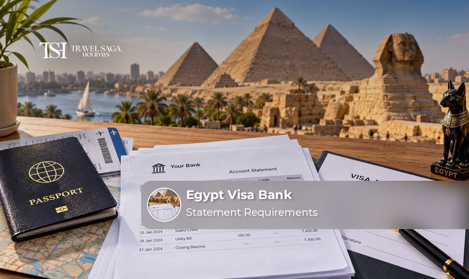 Egypt visa bank statement requirements for financial proof.