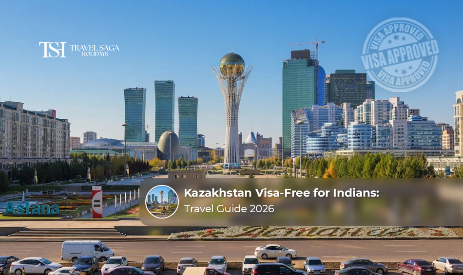 Kazakhstan visa-free entry for Indians in 2026.