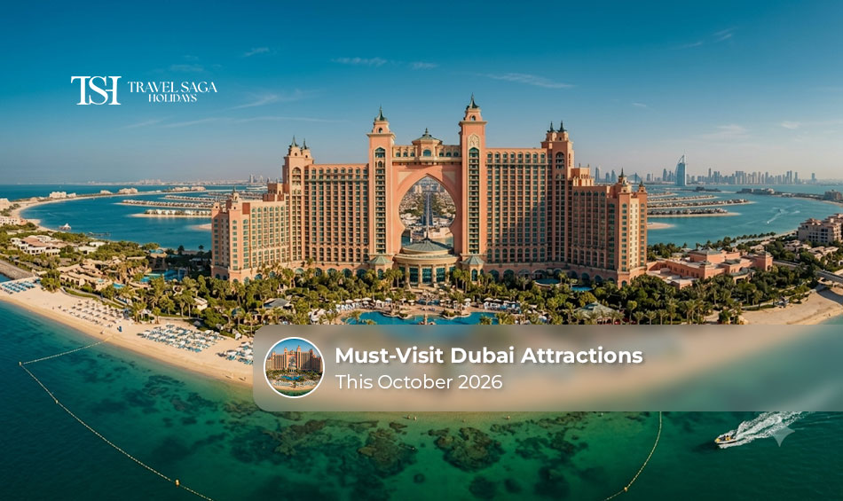 Visitors exploring Dubai landmarks and attractions during the pleasant October season.