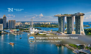 Traveller preparing visa documents for a Singapore trip in November.