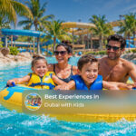 Best experiences in Dubai with kids, including family theme parks, aquarium visits, desert adventures and beach activities