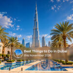 Visitors enjoying outdoor attractions and sightseeing experiences in Dubai during November.