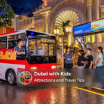 Family enjoying a Dubai holiday with children at a family-friendly attraction.