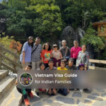 Vietnam visa guide for Indian families featuring passports, e-Visa application documents and family travel planning
